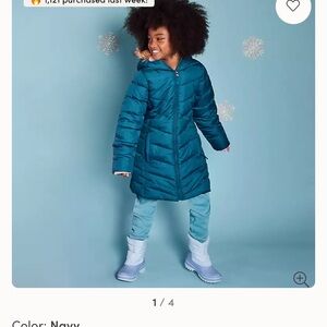 Lands' End Kids Blue Puffer Jacket